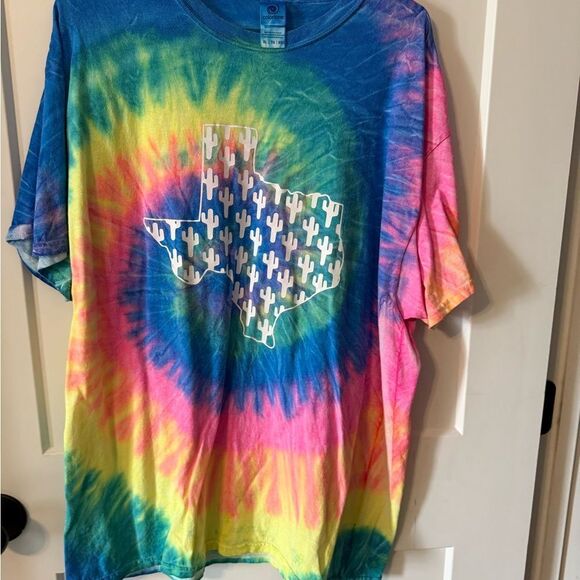 Tie-Dye Texas Womens T-Shirt - Picture 1 of 3